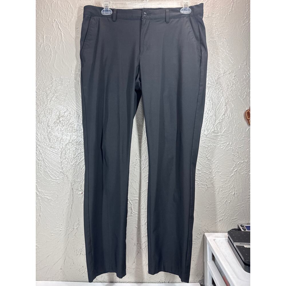 Greg Norman Black Straight Leg Comfort Stretch Golf Pants Mens Size 36x32